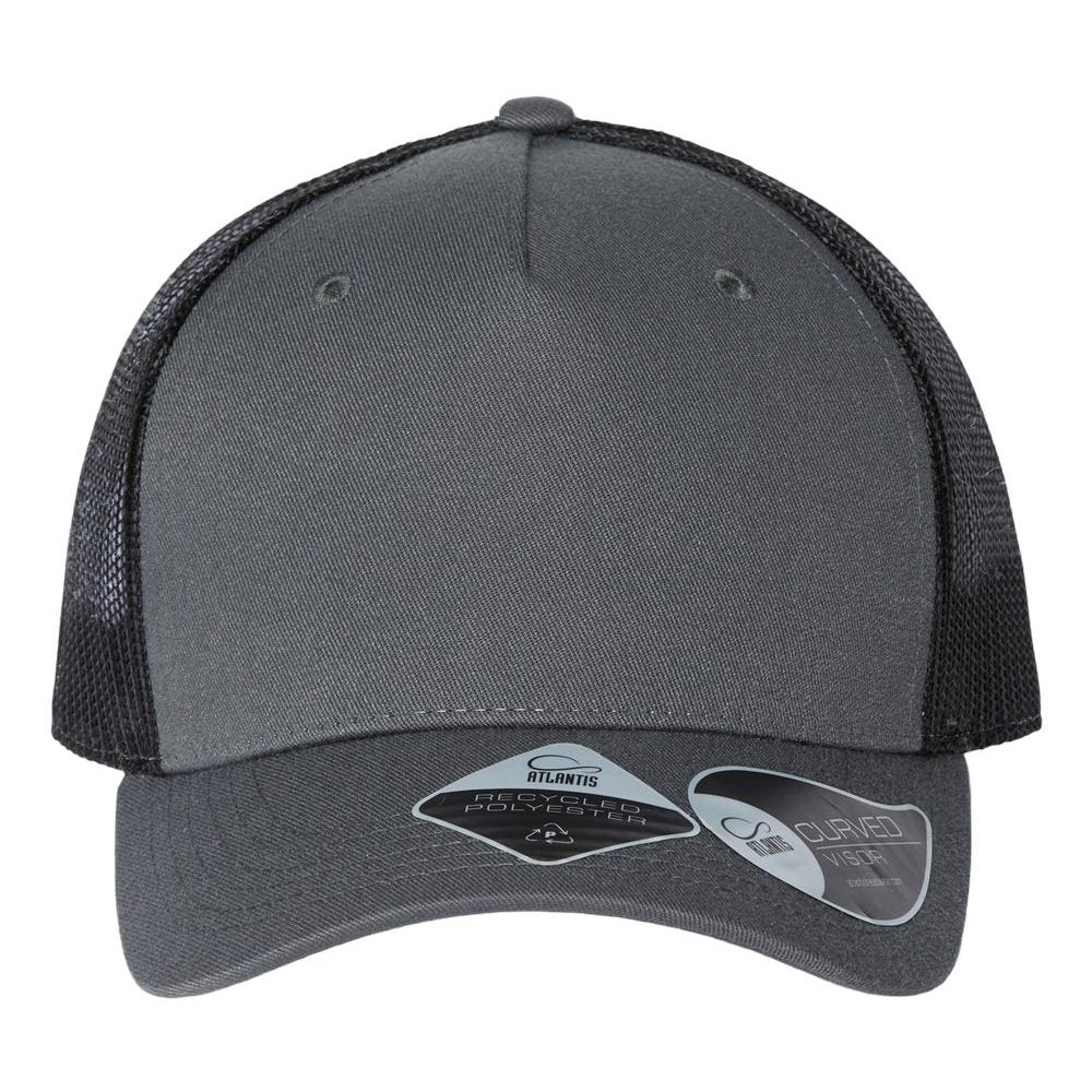 Customizable recycled polyester Atlantis truck hat in dark gray