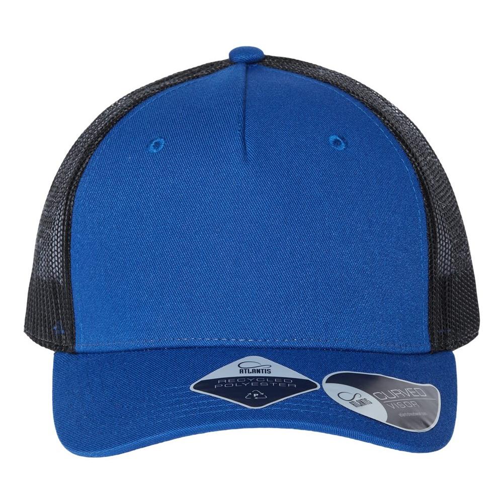 Customizable recycled polyester Atlantis truck hat in royal blue
