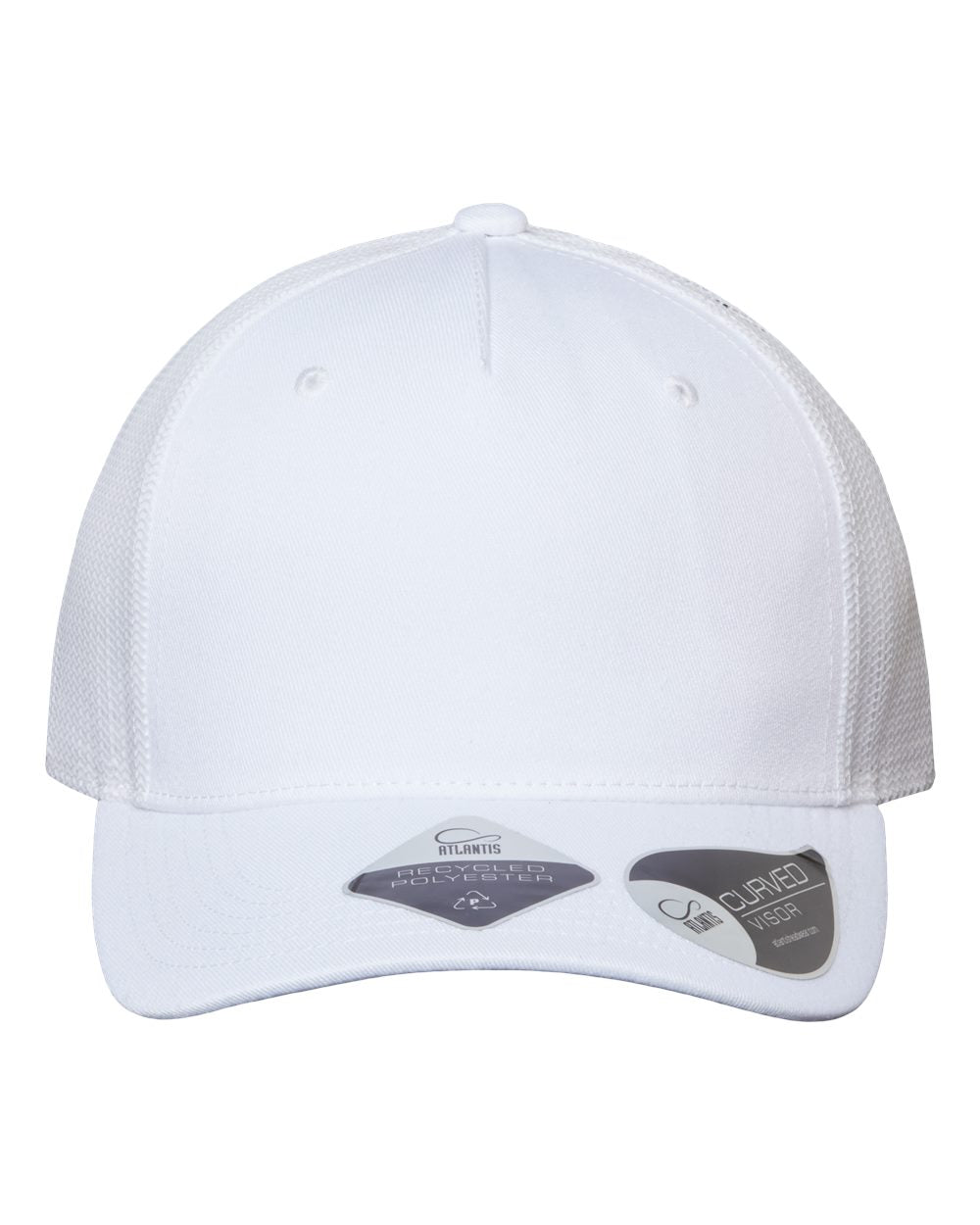 Customizable recycled polyester Atlantis truck hat in white