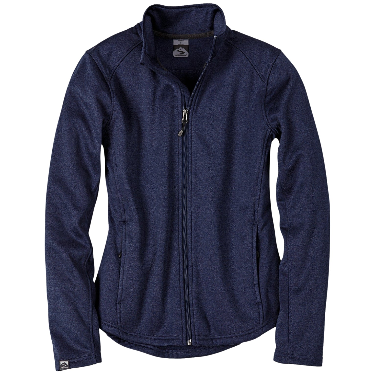Customizable Storm Creek women's Stabilizer performance fleece jacket in navy.