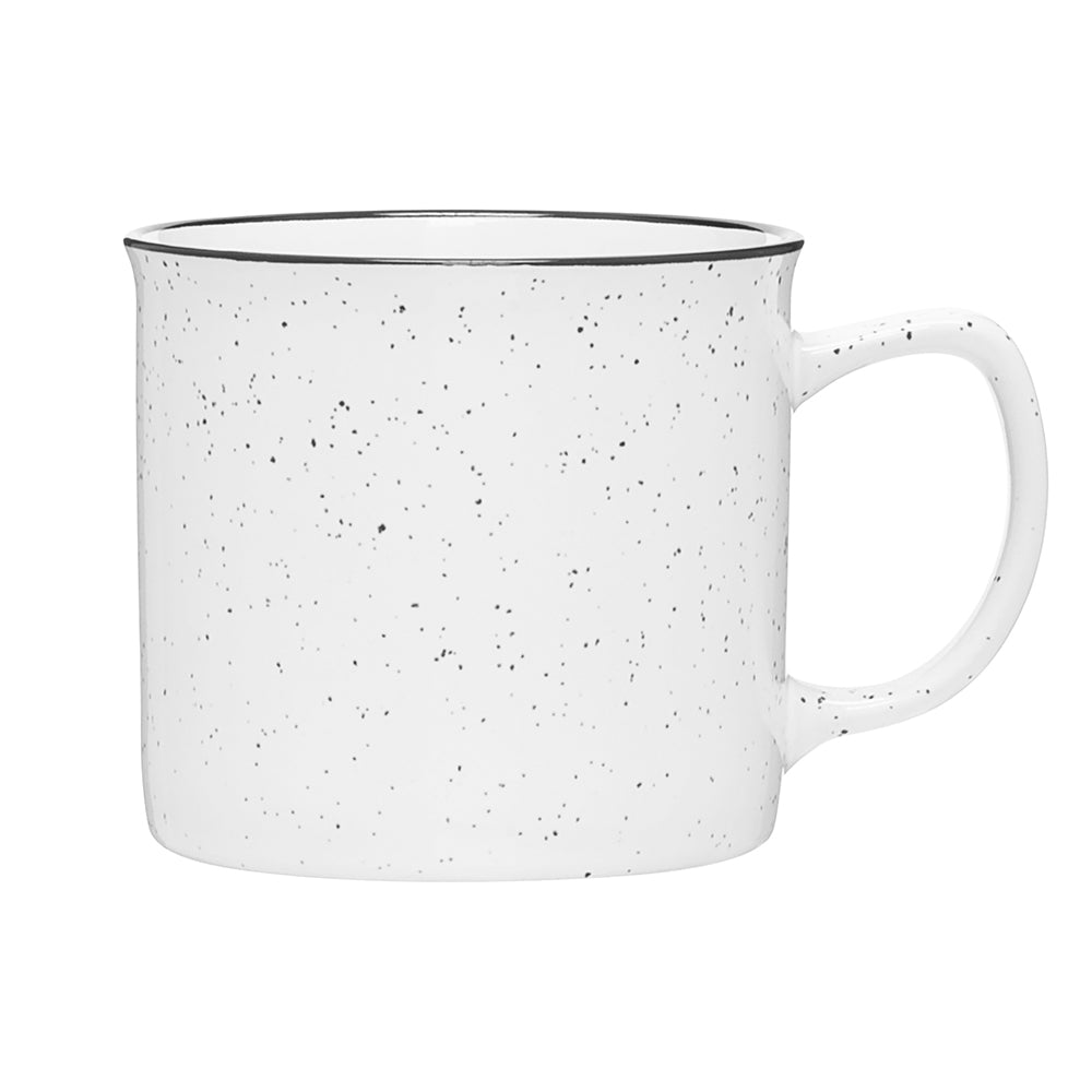 12 oz Speckled Stoneware Mug iin white
