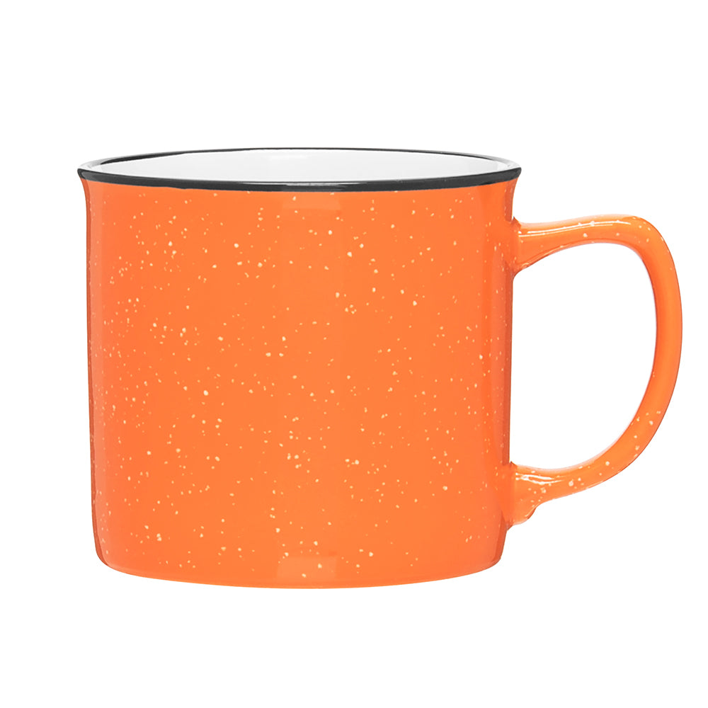 12 oz Speckled Stoneware Mug in orange