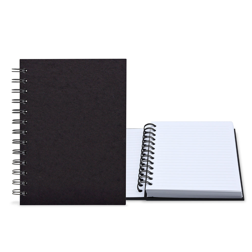 5x7 Classic Recycled Spiral Notebook - Made in USA in black.