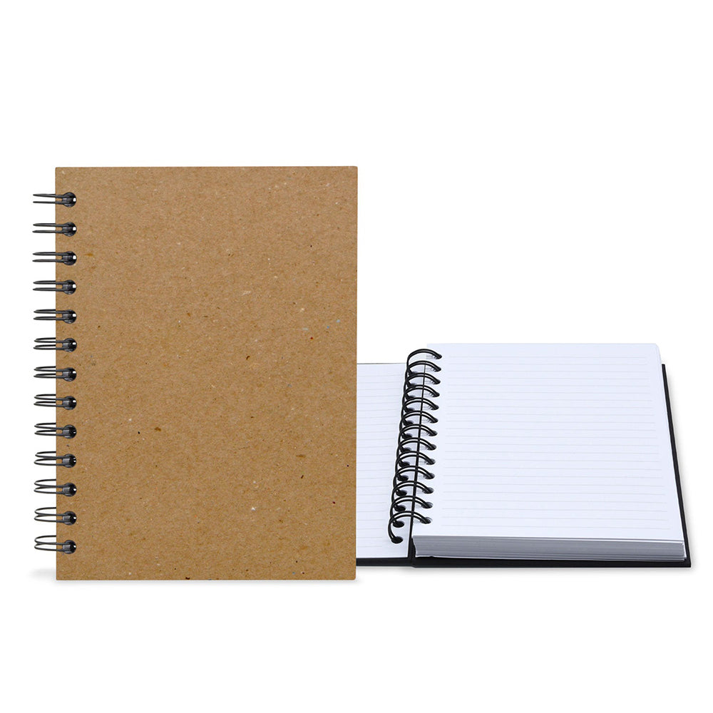 5x7 Classic Recycled Spiral Notebook - Made in USA in natural.