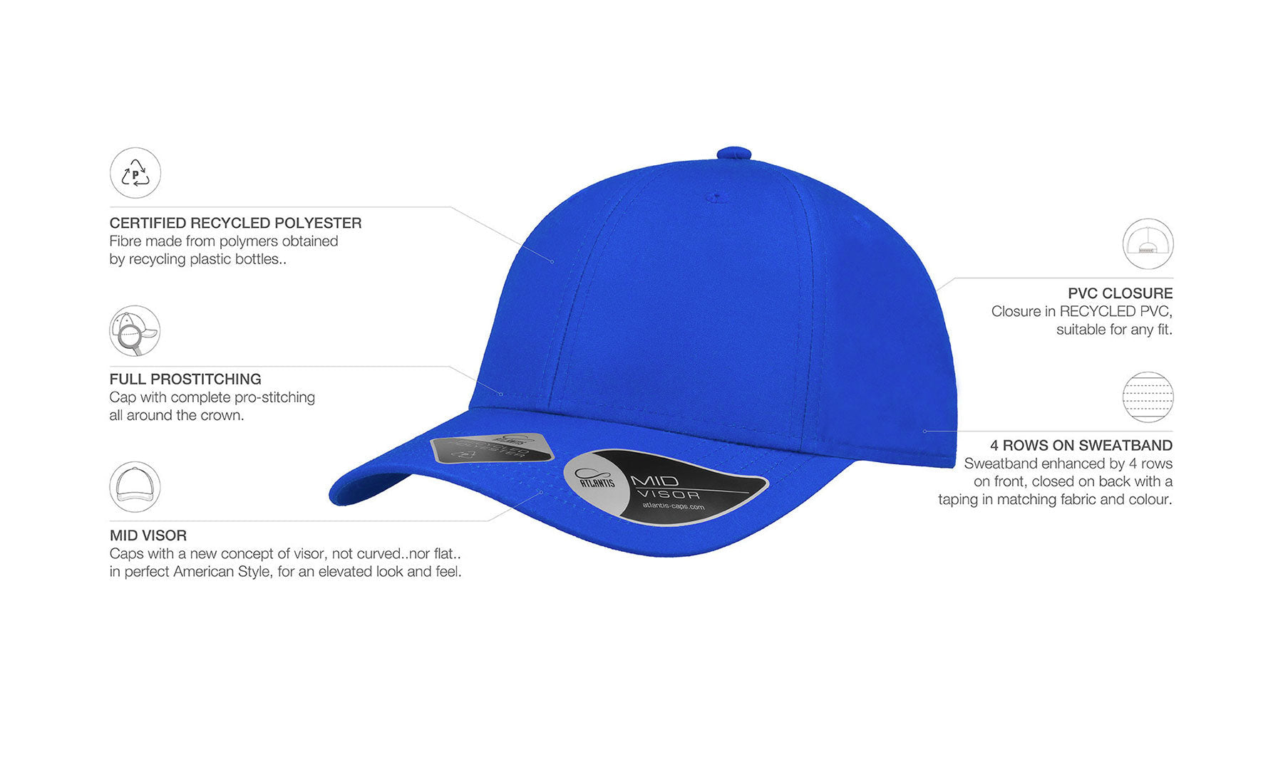 Customizable Atlantis Headwear Recy Feel Cap