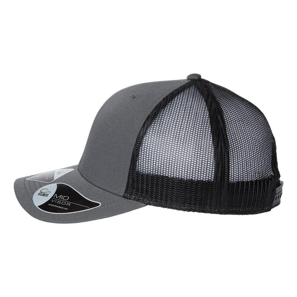 Customizable Atlantis Headwear Bryce Trucker Cap in gray