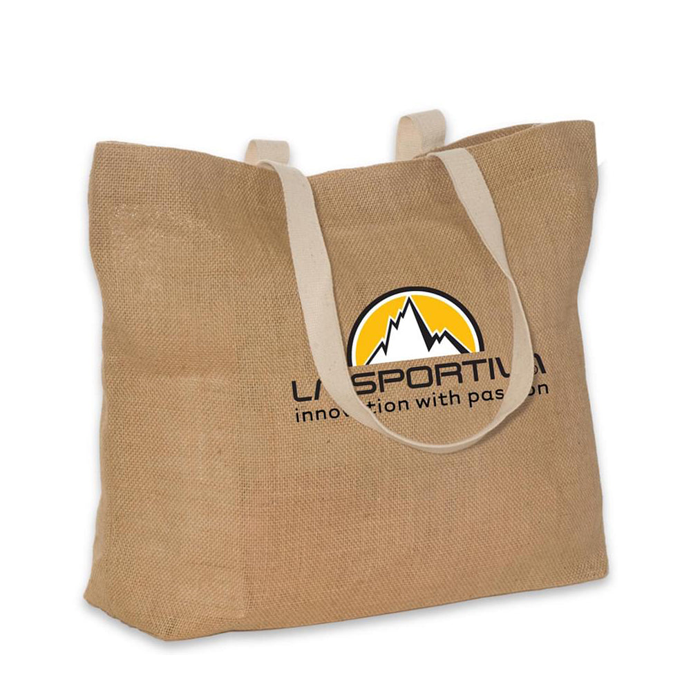 Eco-Green Jute Tote in natural.