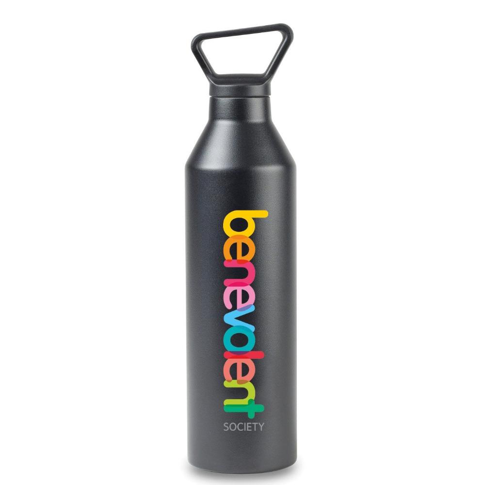 Customizable Miir 23 oz insulated water bottle in black.