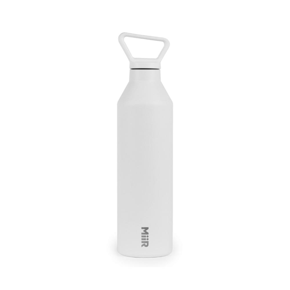 Customizable Miir 23 oz insulated water bottle in white.