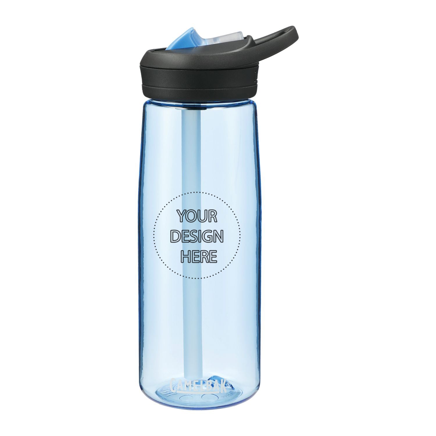 Customizable Camelbak Eddy tritan water bottle in blue