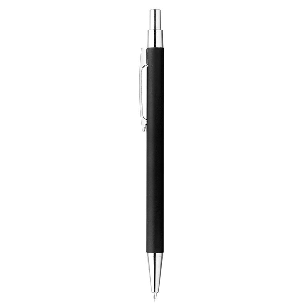 Customized derby soft touch metal mechanical pencil in black.