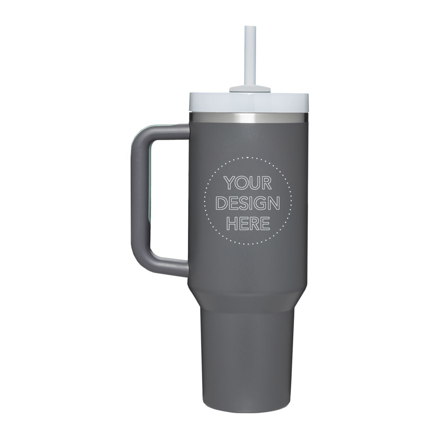 Customized Stanley Quencher H2.0 recycled stainless steel 40 oz insulated tumbler eco-friendly.