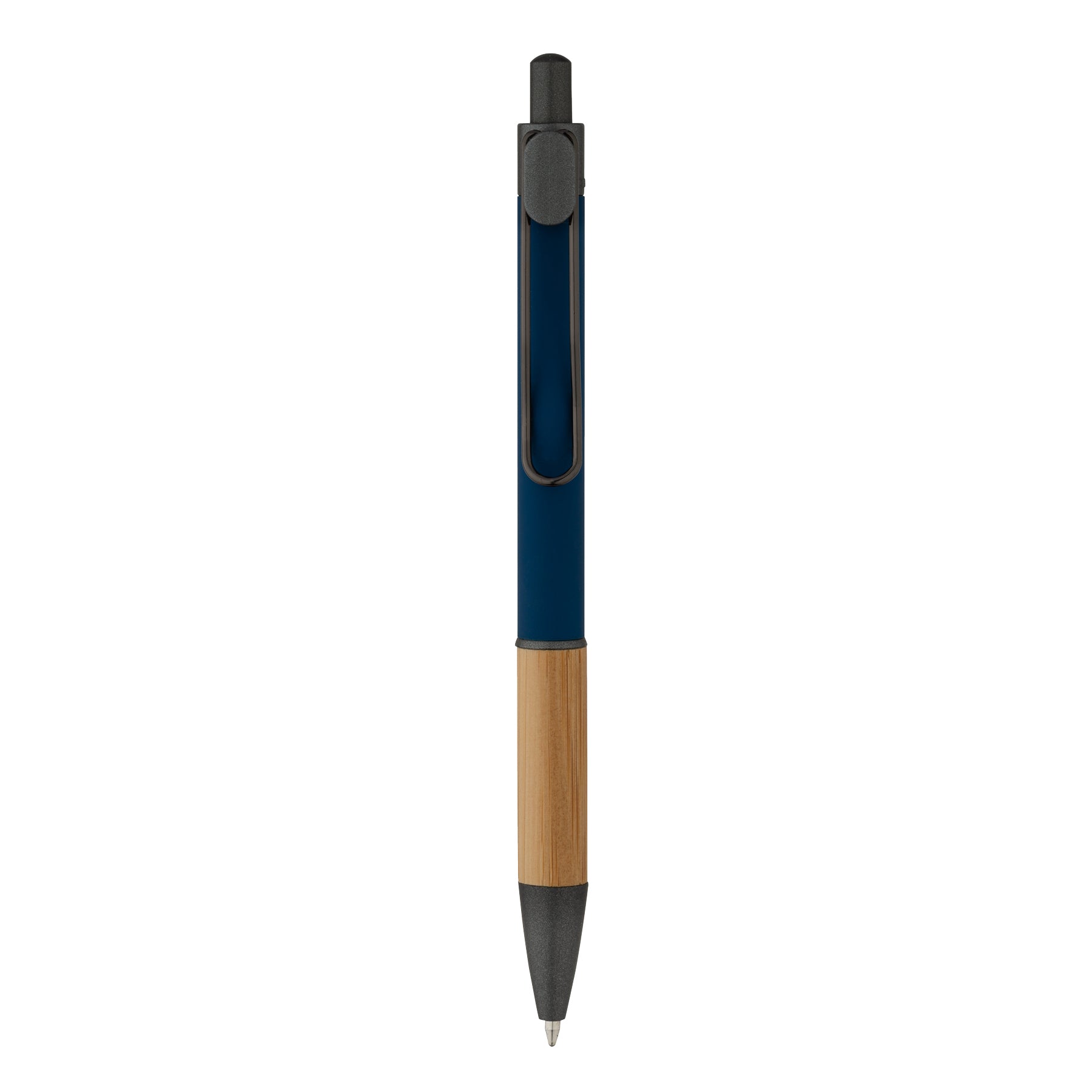 Customized manoa ballpoint bamboo pen in navy.