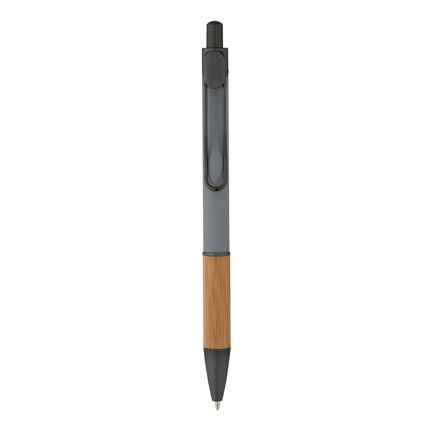 Customized manoa ballpoint bamboo pen in gray.