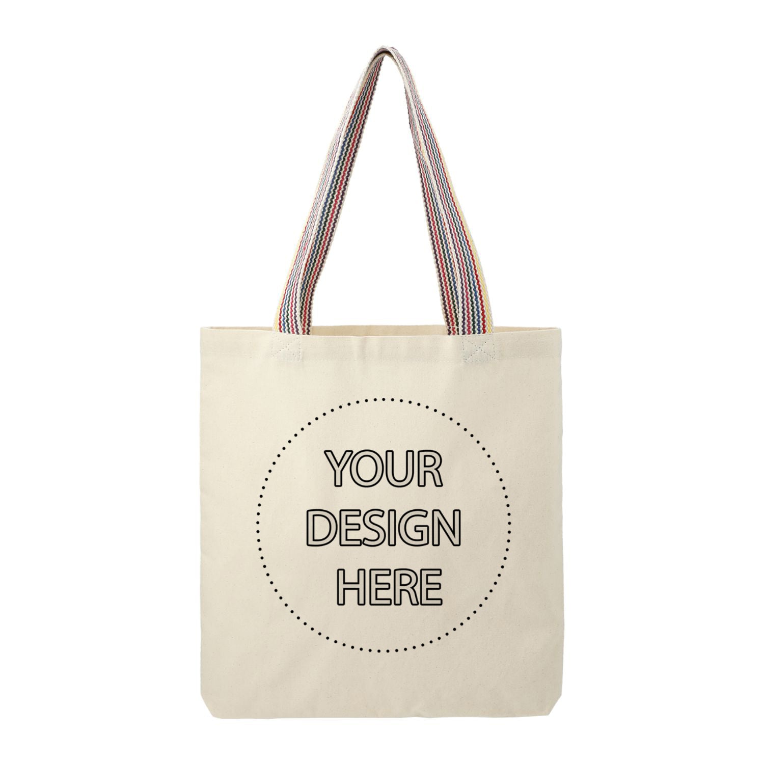 Customized reycled cotton rainbow bag with logo.Customized recycled cotton rainbow bag with logo.