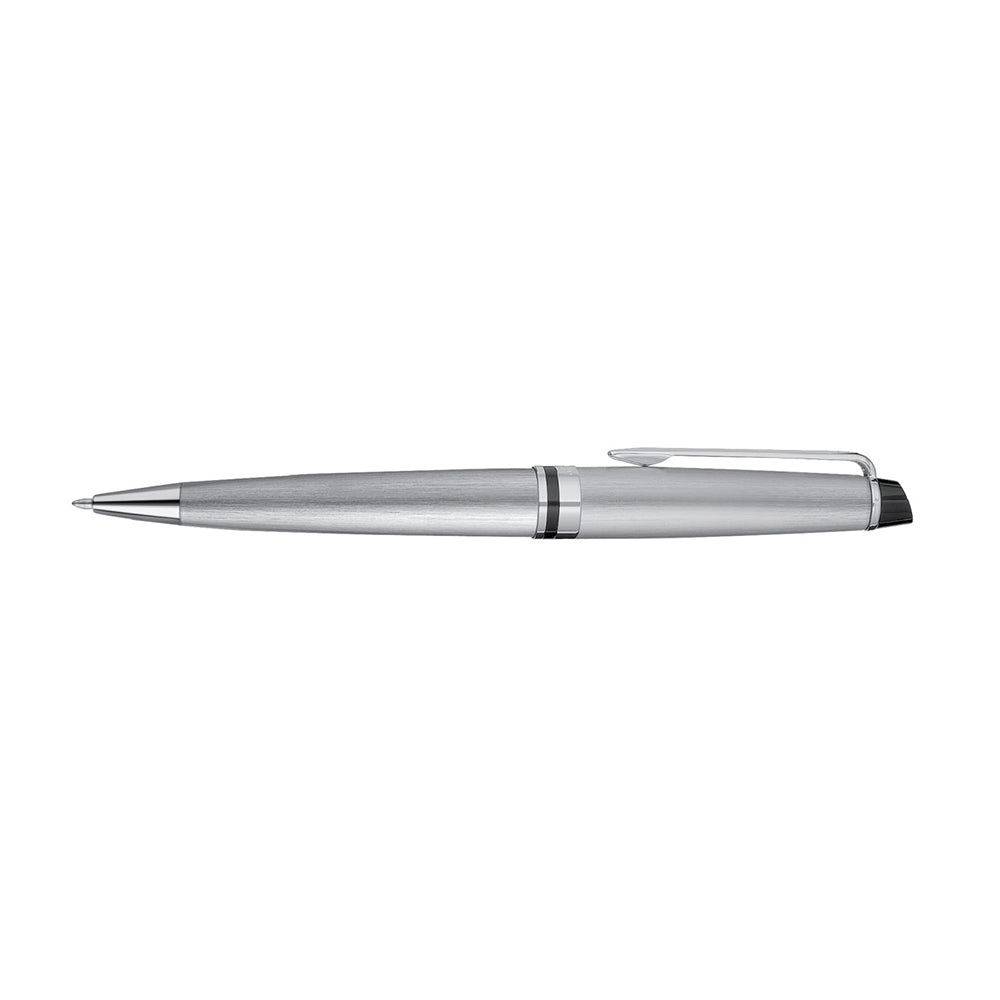 Customized Waterman stainless steel ballpoint pen in silver.