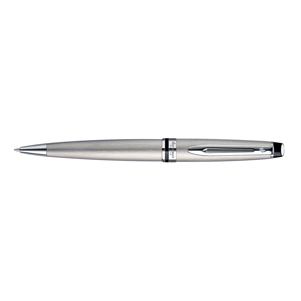 Customized Waterman stainless steel ballpoint pen in silver.