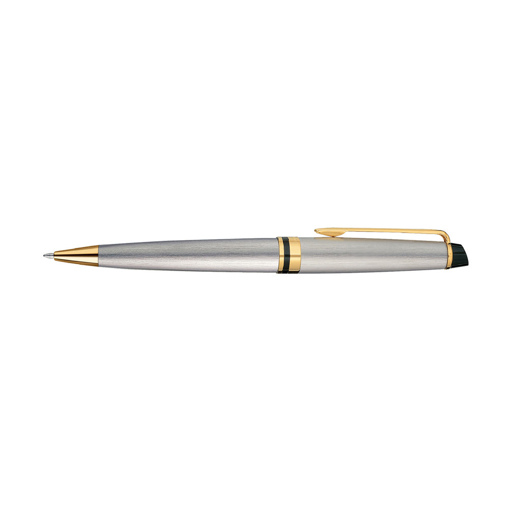 Customized Waterman stainless steel ballpoint pen in gold.