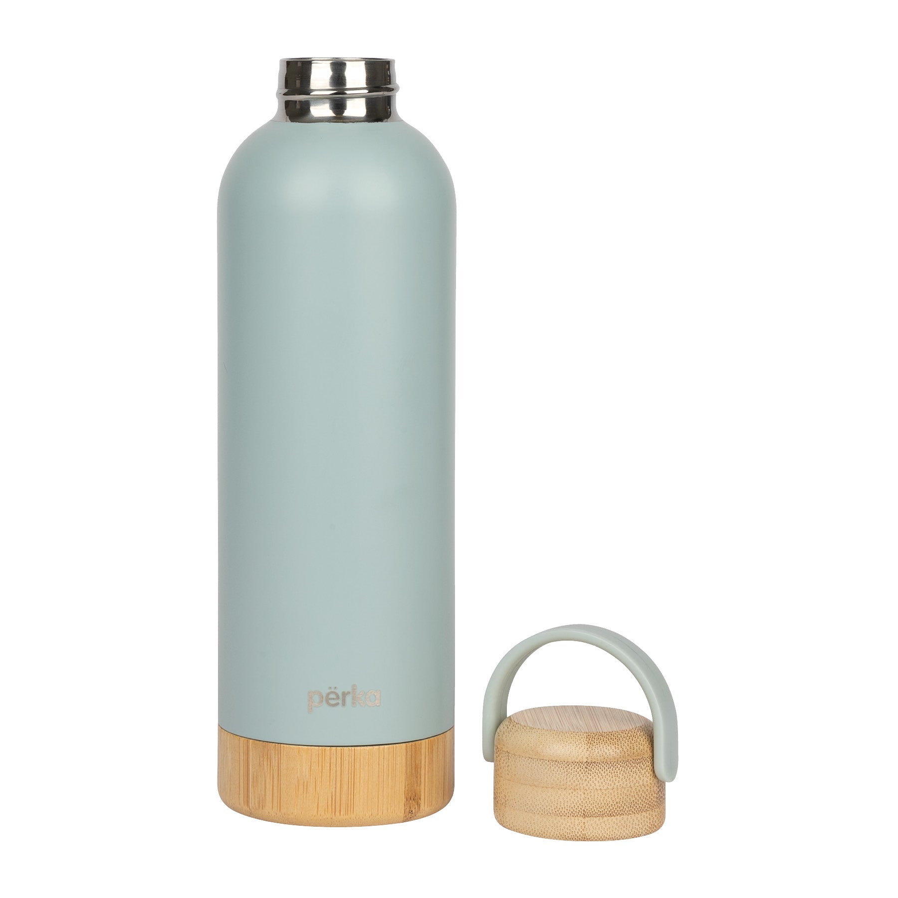 18 oz Perka® Dresden Double Wall, Stainless Steel Water Bottle in blue.