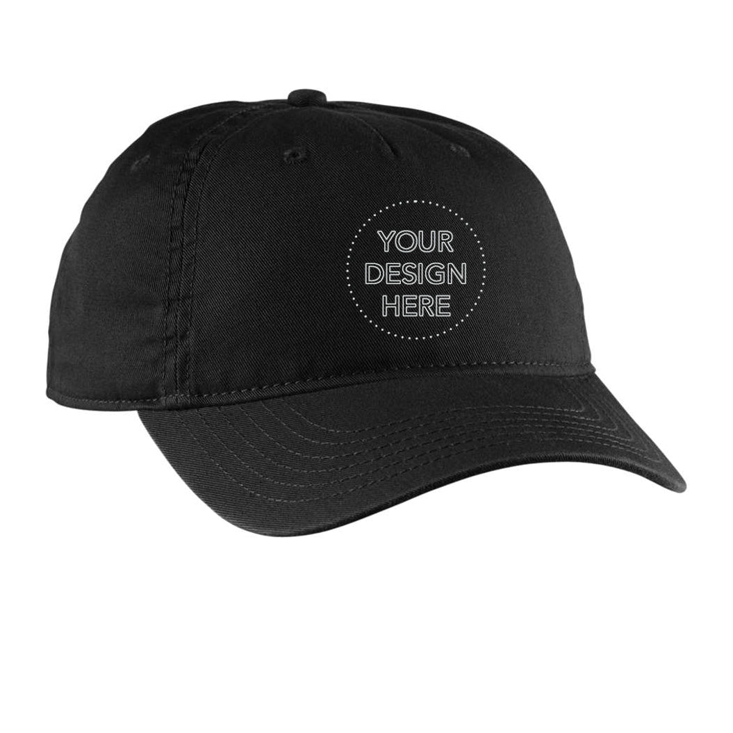 Customizable Econscious Organic Cotton 5-Panel Unstructured Baseball Hat with logo.