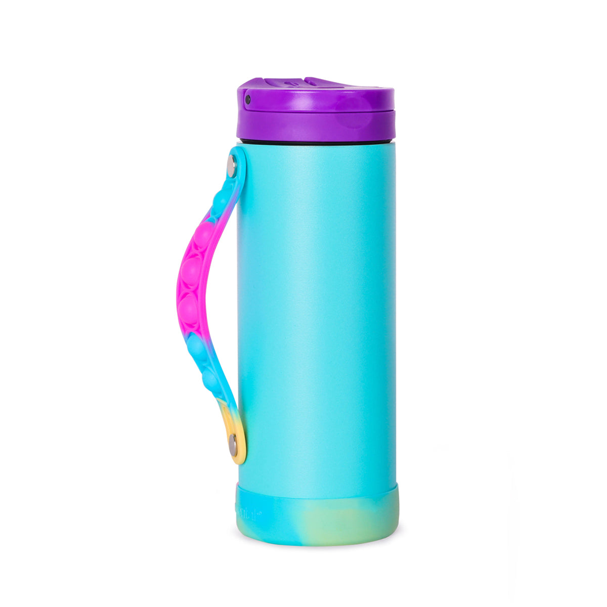 Elemental® 14 oz Stainless Steel Pop Fidget Bottle in popin blue tie dye