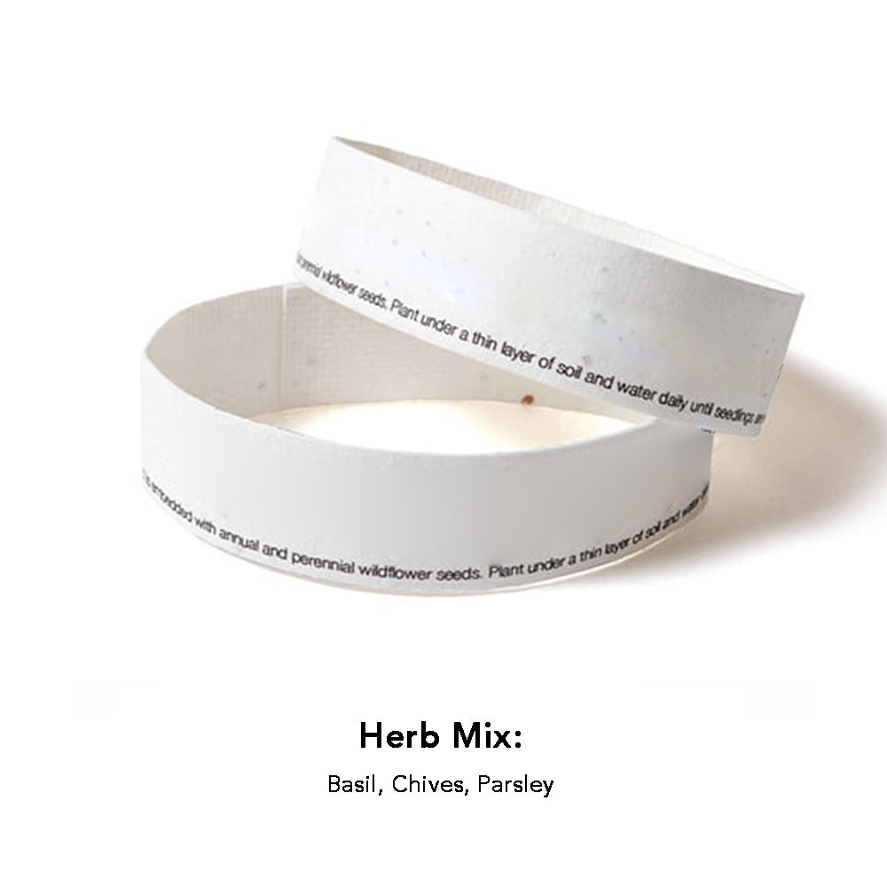 Customizable Seeded Paper Wristband - Made in the USA