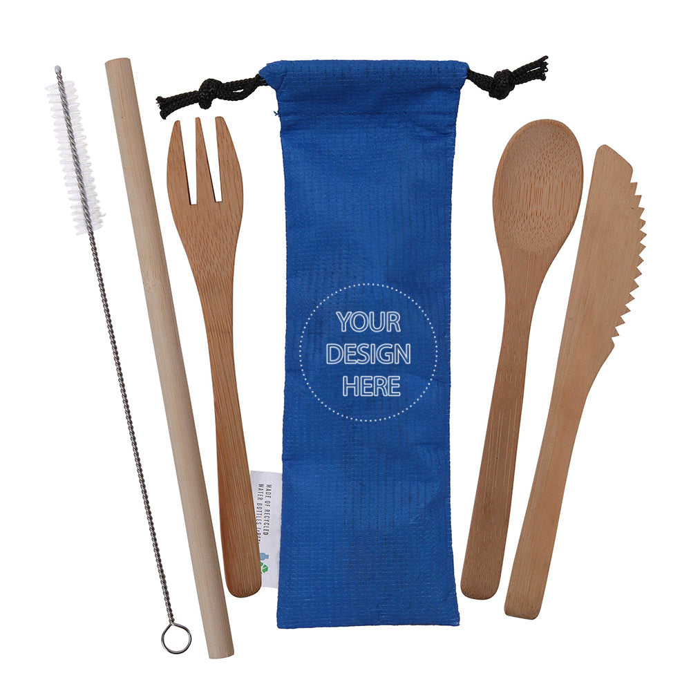 Bamboo Utensils with RPET Pouch