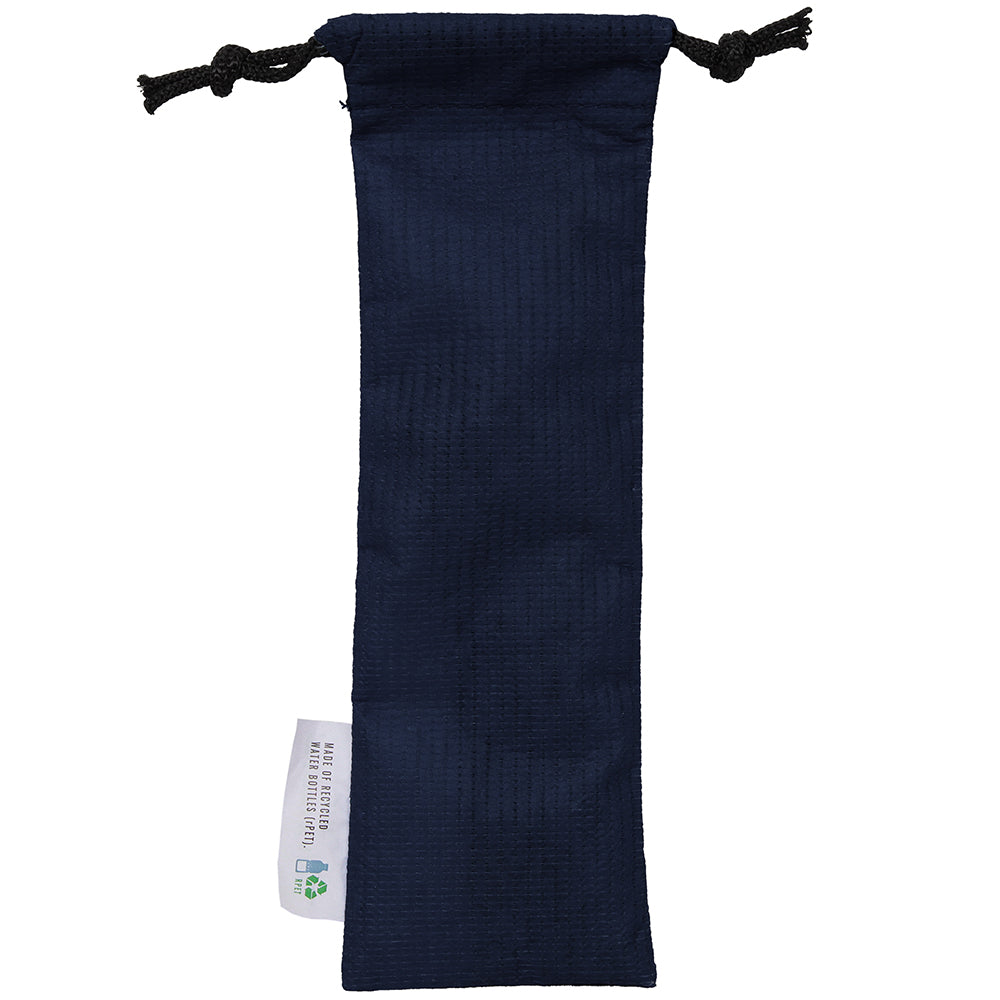 Bamboo Utensils with RPET Pouch in navy.