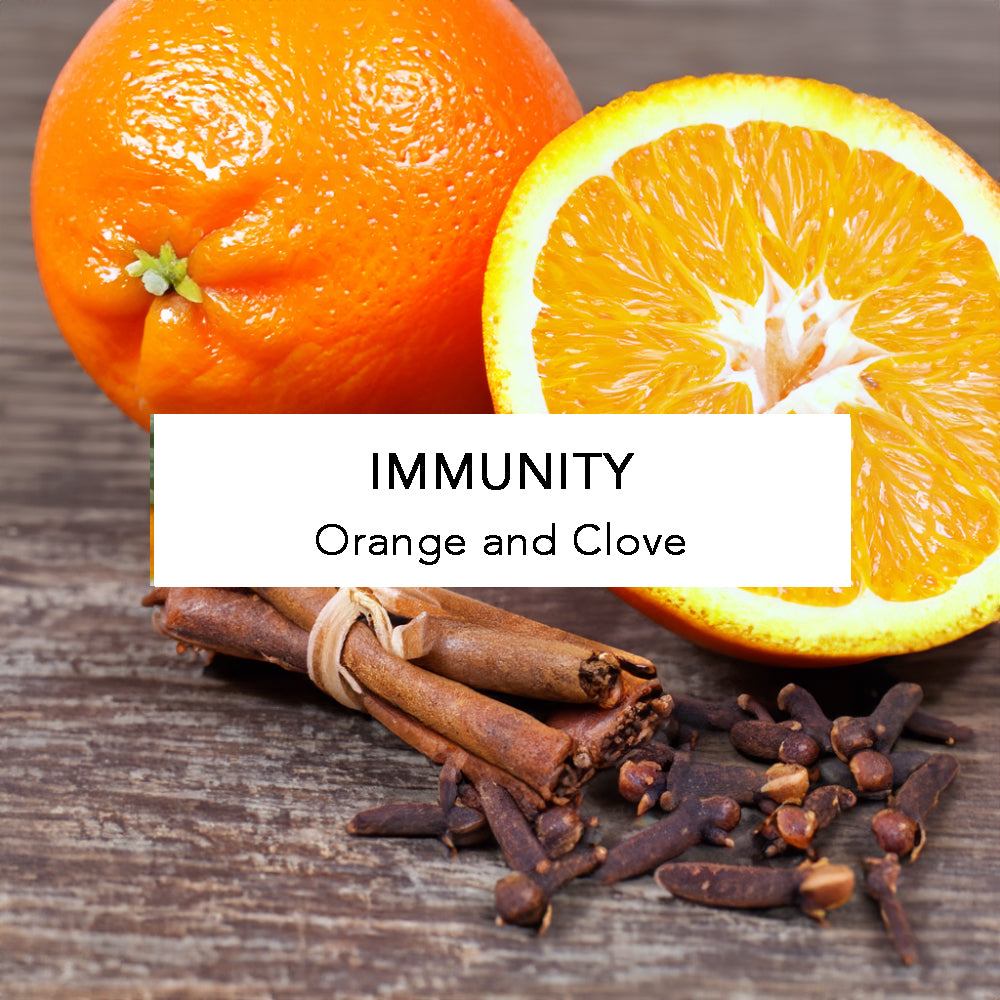 Essential Oil In Glass Dropper Bottle, Immunity: orange and clove.