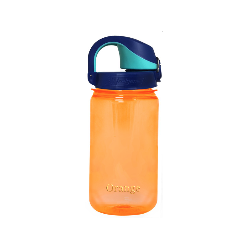 Customizable Nalgene 12 ounce On-the-Fly water bottle in orange.