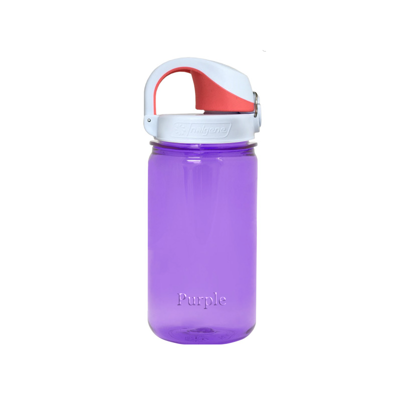 Customizable Nalgene 12 ounce On-the-Fly water bottle in purple.