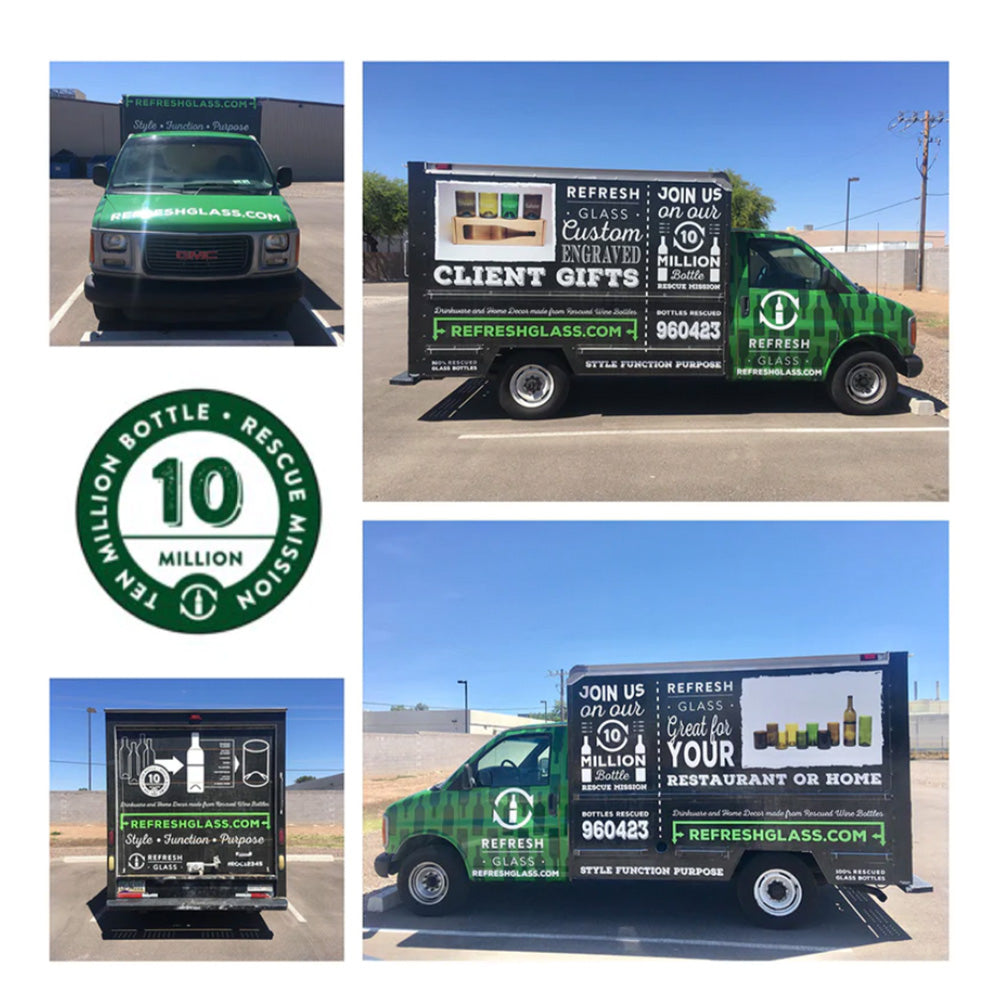 Customizable Recycled Refresh Glass truck