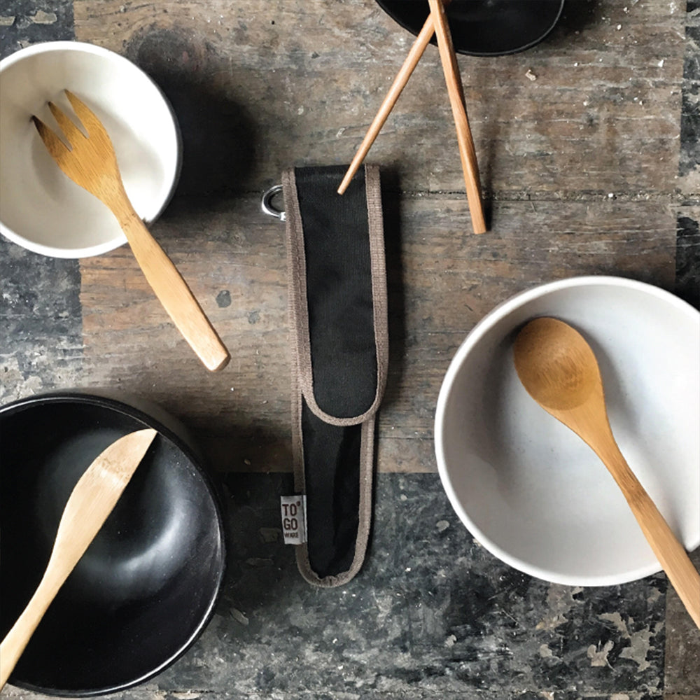 To-Go Ware Classic Bamboo Utensil Set in Rpet Pouch