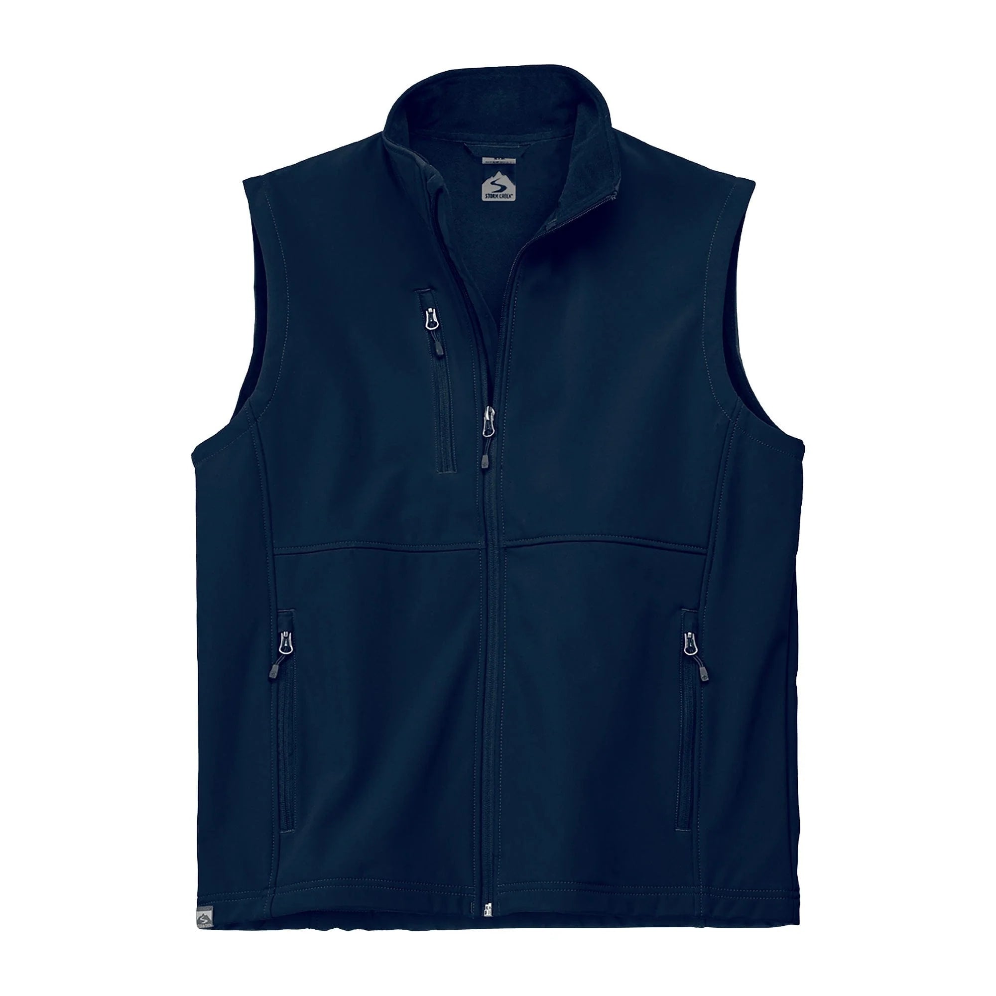 Customizable Storm Creek® Men's Trailblazer Vest in navy.