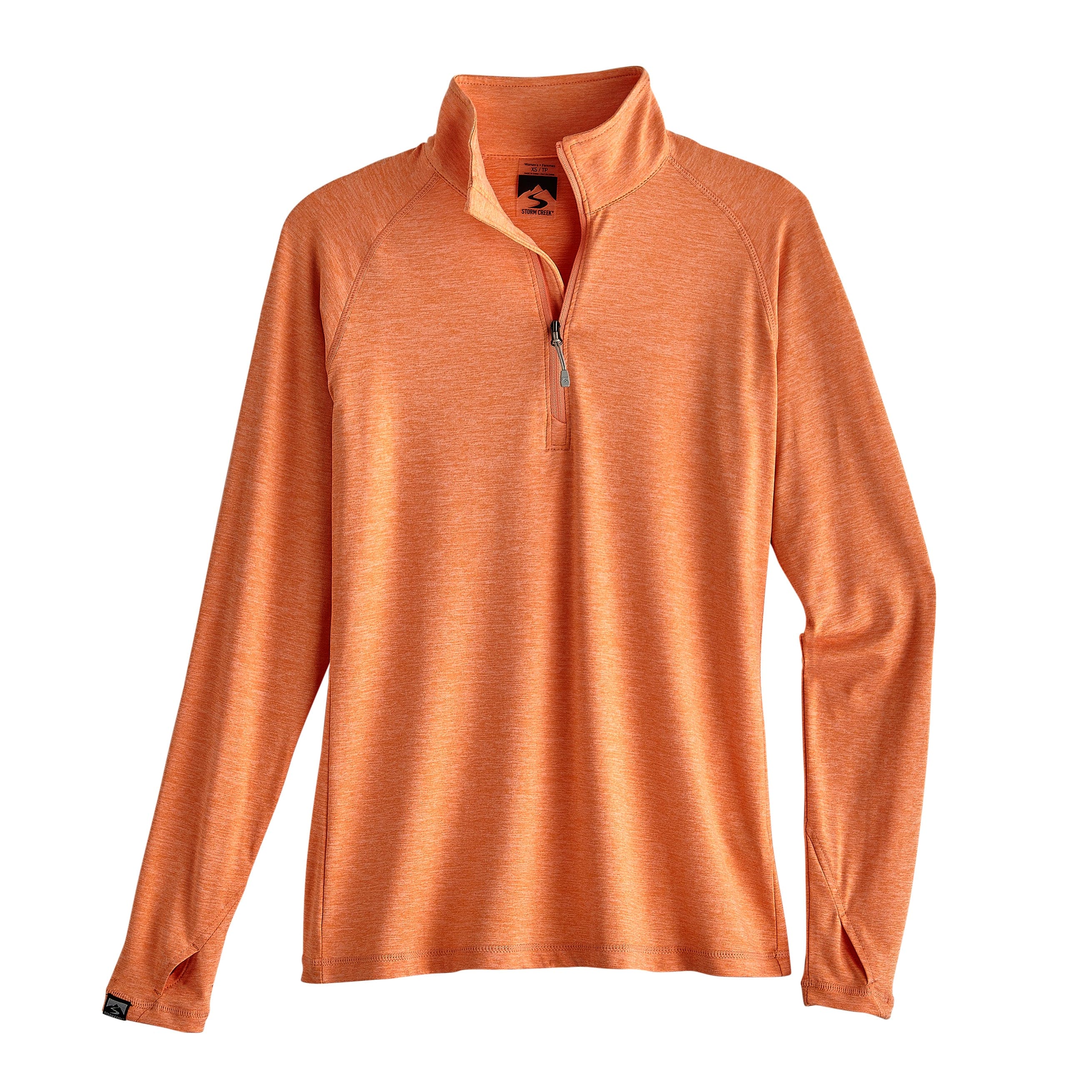 Storm Creek® Women's Recycled Pacesetter Quarter Zip in orange.