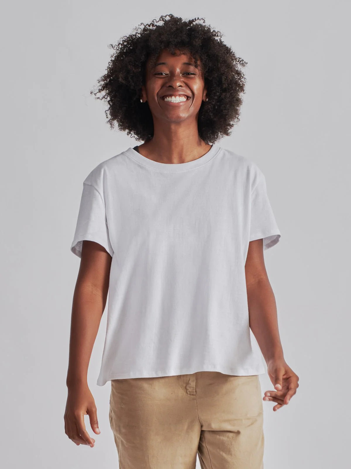 Customizable Everywhere Apparel Women's Recycled Cotton T-Shirt in white