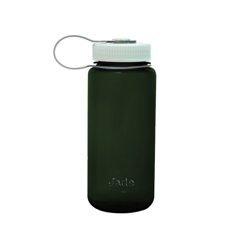 Customizable 16 ounce wide-mouth Nalgene Sustain bottle in Jade.