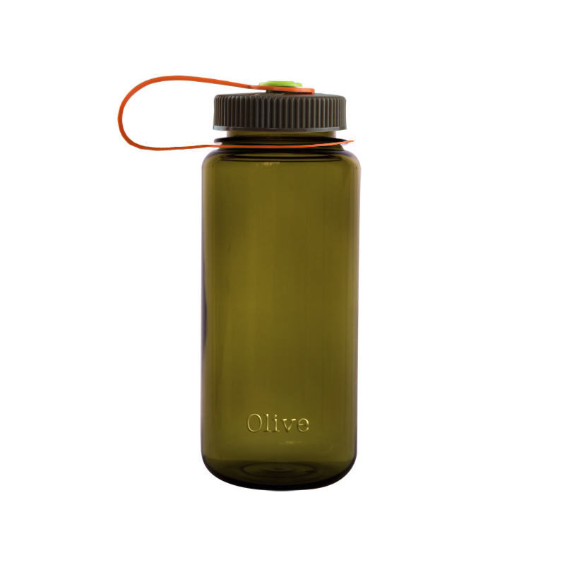 Customizable 16 ounce wide-mouth Nalgene Sustain bottle in Olive.