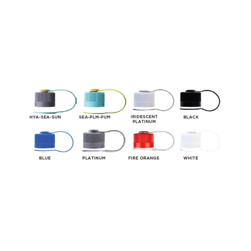 Lid colors for customizable Nalgene 16 oz Narrow-Mouth Sustain Bottle