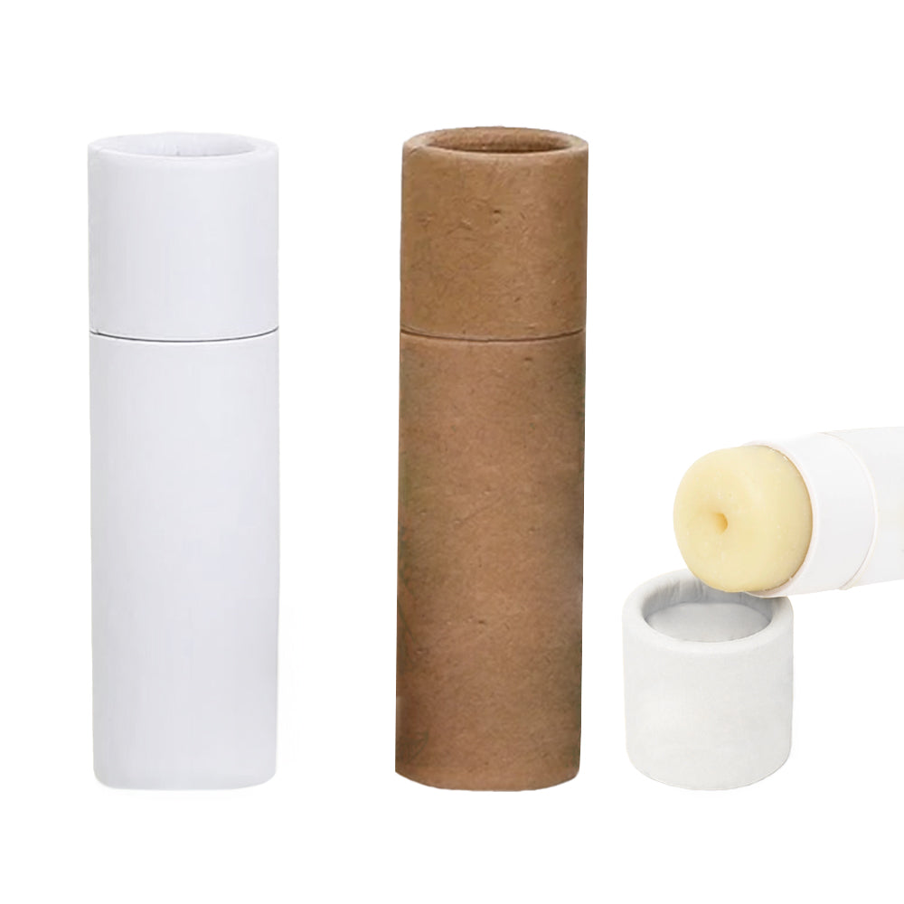 Organic Lip Balm in Compostable Kraft Paper Tube, 10k Minimum