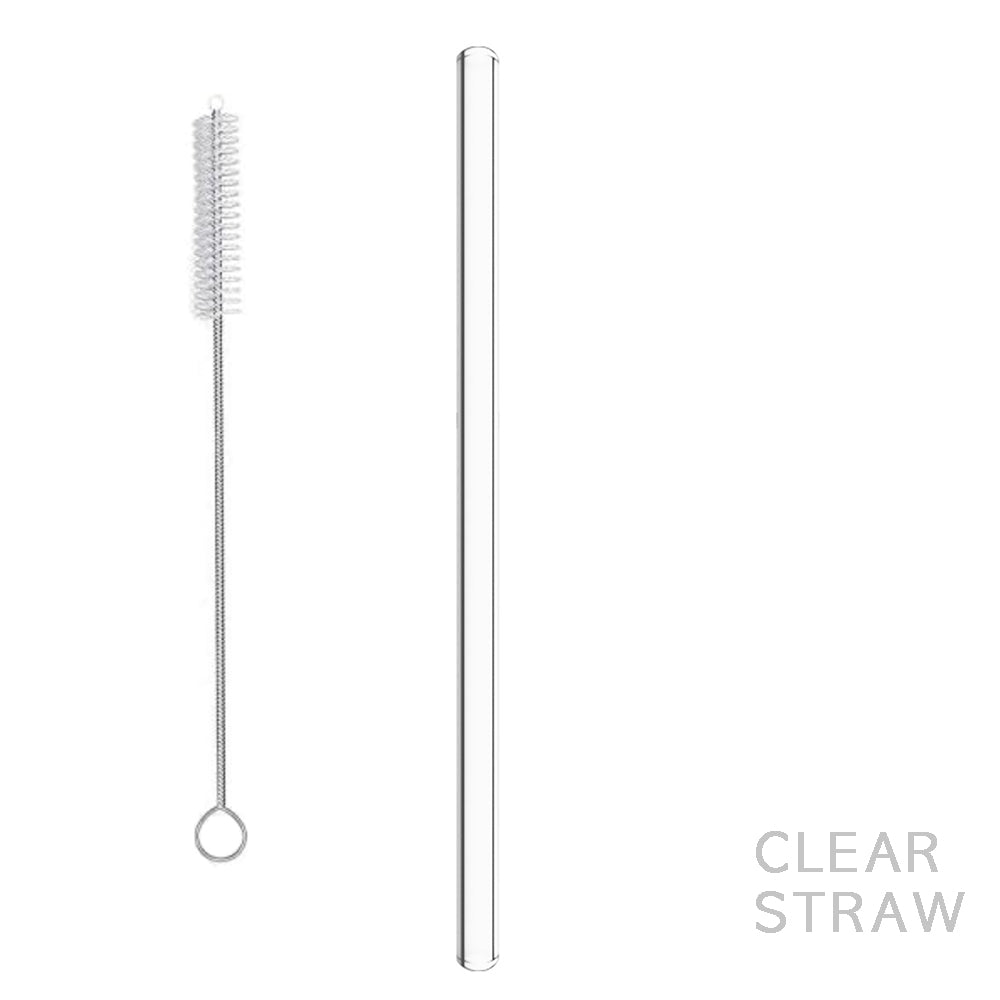  Reusable Glass Straw Kit in glass.