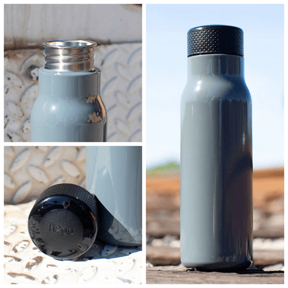 Customizable 25 oz Single-Wall Stainless Steel Tread Bottle.