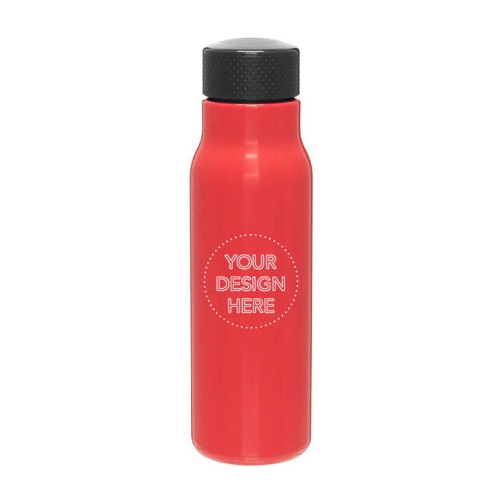 Customizable 25 oz Single-Wall Stainless Steel Tread Bottle in red