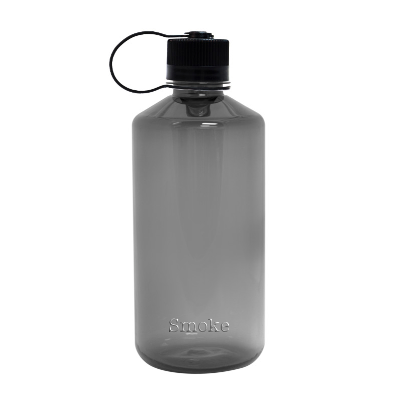 Customizable 32 ounce narrow-mouth Nalgene Sustain bottle in Smoke.