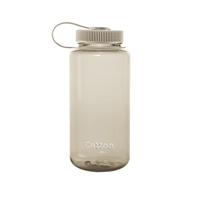Customizable 32 ounce wide-mouth Nalgene Sustain bottle in cotton.