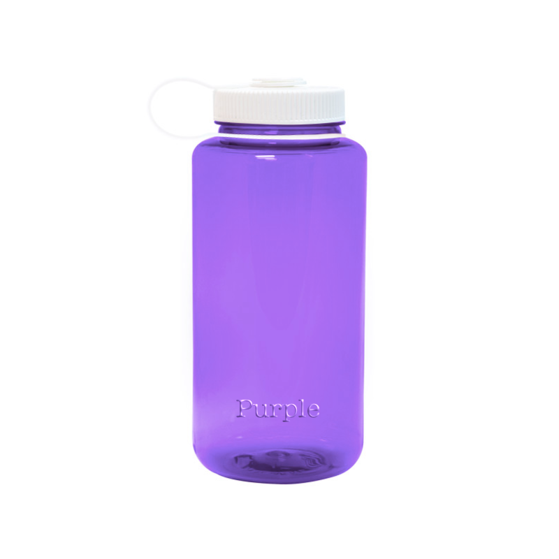 Customizable 32 ounce wide-mouth Nalgene Sustain bottle in Purple.