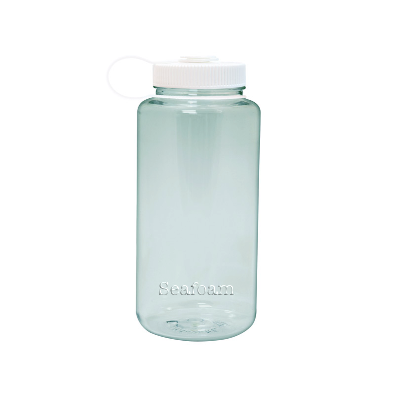 Customizable 32 ounce wide-mouth Nalgene Sustain bottle in Seafoam.