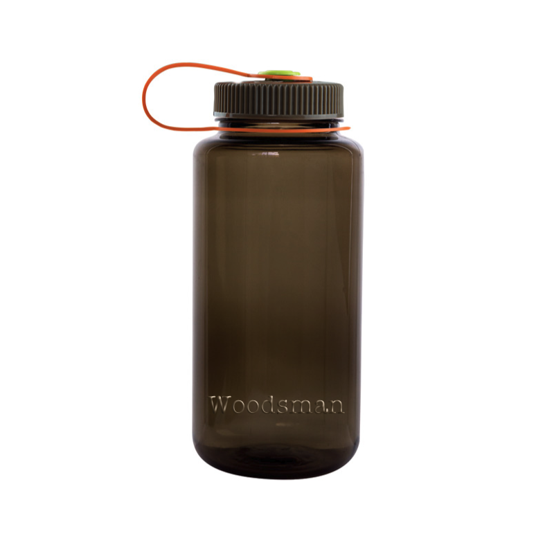 Customizable 32 ounce wide-mouth Nalgene Sustain bottle in Woodsman.
