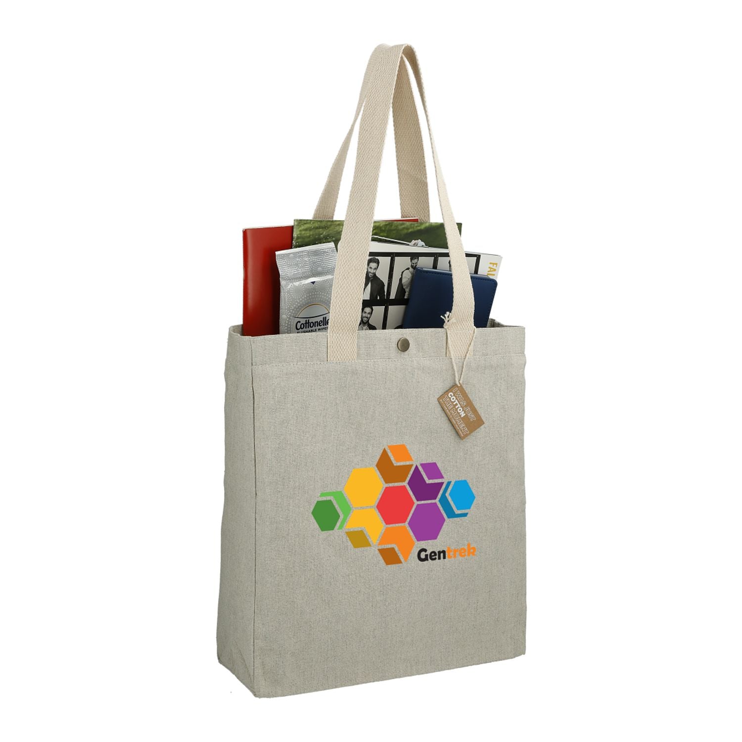 Repose 100% Recycled Cotton Box Tote with Snap