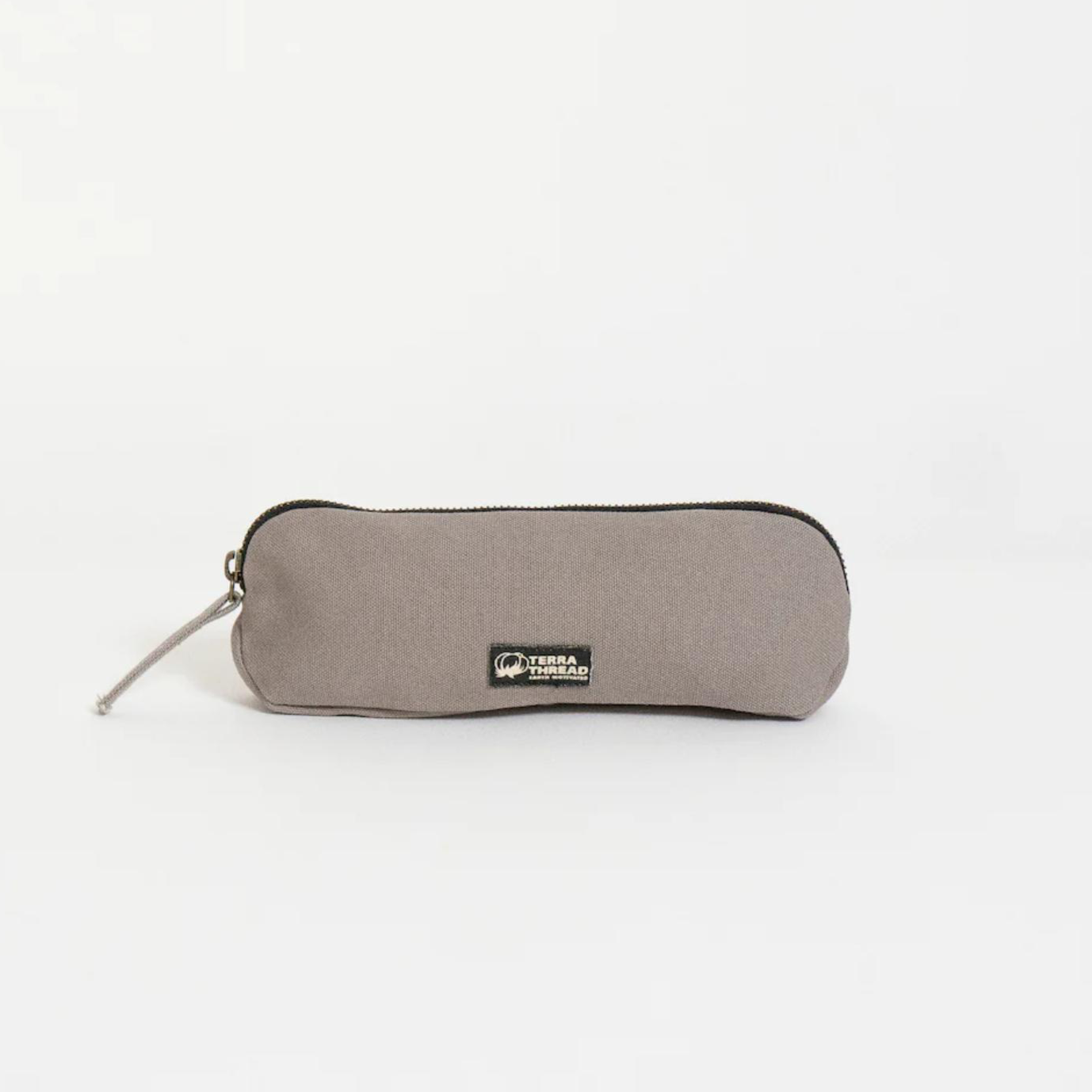 TERRA THREAD® - Organic Cotton Pencil Bag Sustainable GOTS & Fair Trade Certified in gray